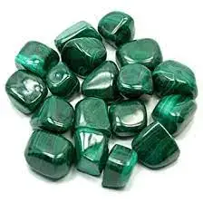 WHOLESALE NATURAL HEALING CRYSTAL MALACHITE  STONE TUMBLE/PEBBLE : GEMSTONE NATURAL MALACHITE TUMBLE/PEBBLE