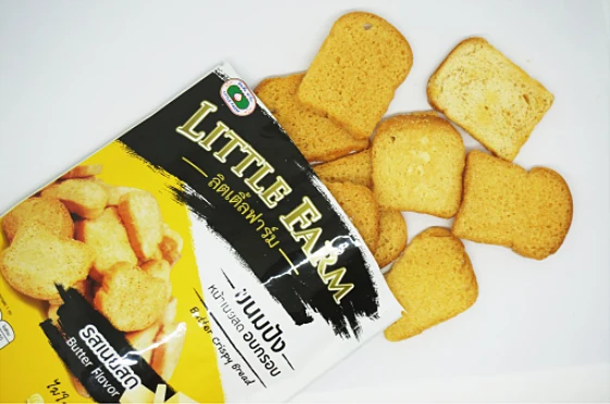 Thailand snacks Crispy Breads Butter Little Farm Baked not fried NO MSG - Small Pack / Multi Pack / Large Pack