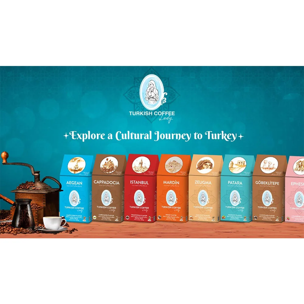 Turkish Coffee Lady Gourmet Coffee Blends Arabica 1 % Brix MEDIUM ROAST Box Packaging Neutral Premium Grade from TR 0.1 Kg