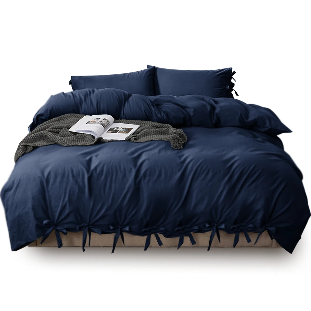 Affordable Luxury Design knots style Bedding Duvet Cover Sets Bed Cover microfiber bedding 90 gsm with pillow cover whole sale