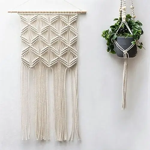 Best Selling Product Boho Design Macrame Wall Woven Hanger Pattern with 100% Cotton Cord at Wholesale Price