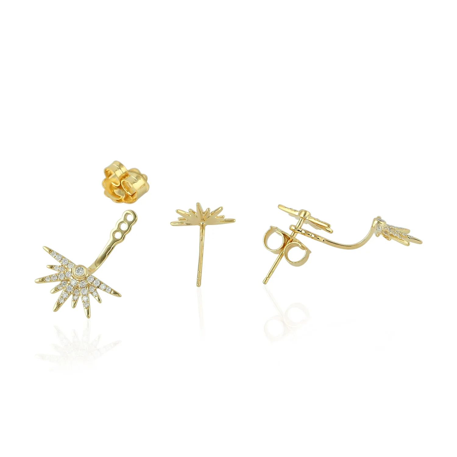 Серьги-подвески с танзанитом, 18 К, желтое золото