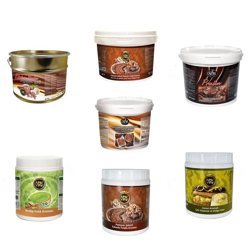 APM Praline Hazelnut, Pistachio, Lemon Cream With Cocoa, Milk In Pails For Pastry And Confectionery Sectors, GENERAL LIST