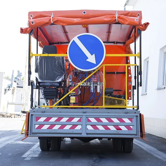 SHMEL 11A on Truck Self-Propelled Paint Cold Plastic Glass Beads Traffic Road Line Marking Machine