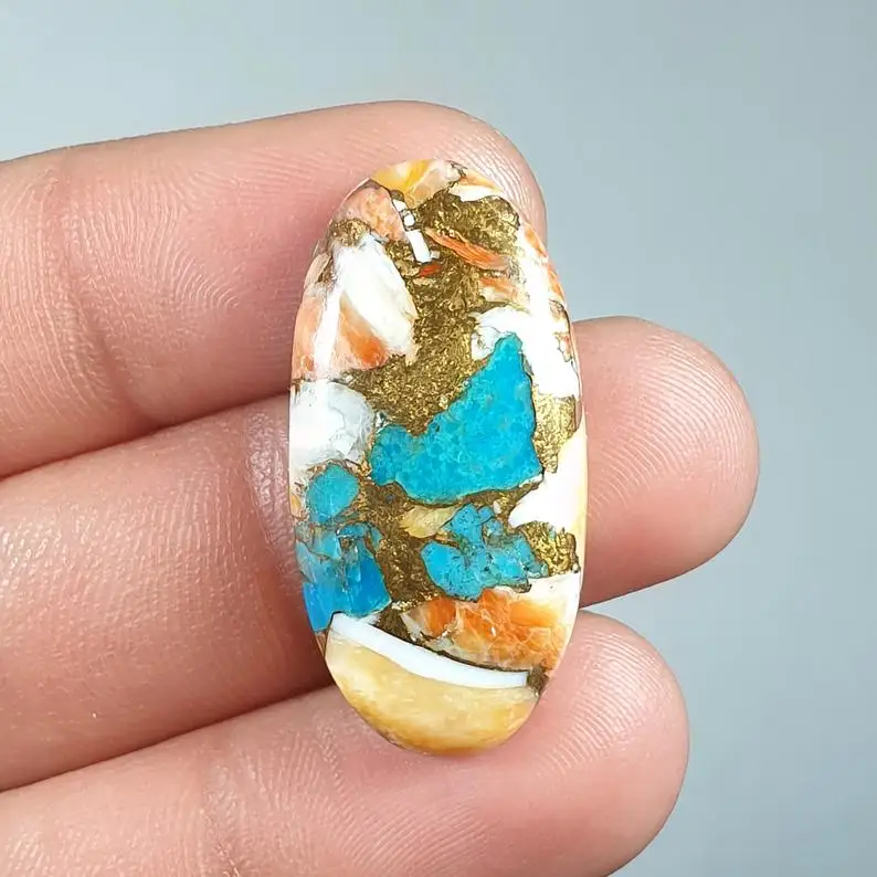 Wholesale Price Spiney Oyster Turquoise Precious 100% Natural Gemstone For Jewelry Making Use at Affordable Prices Bulk Sale OEM