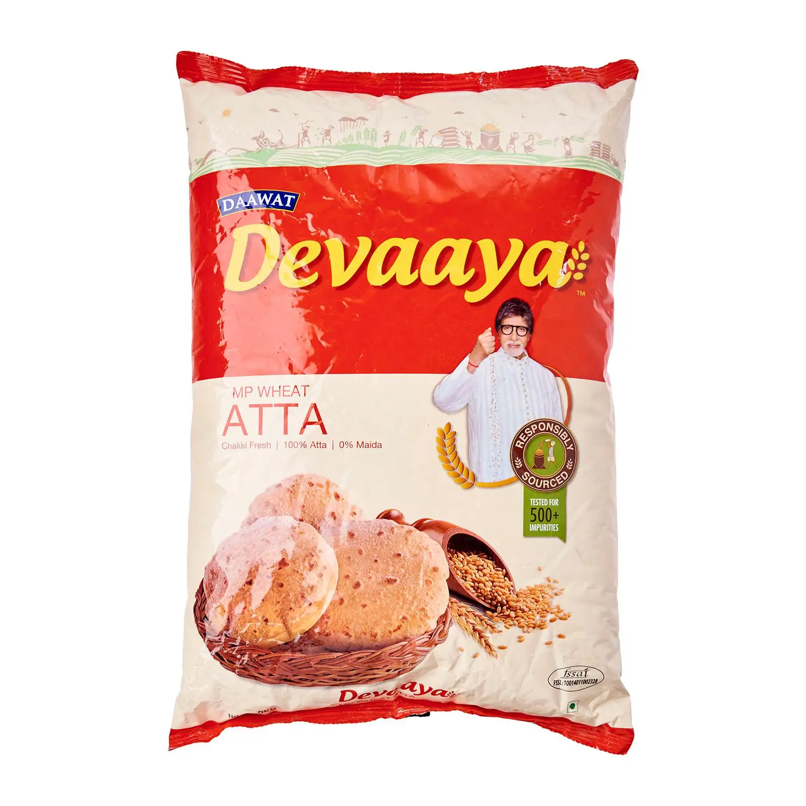Dashmesh Manufacturer High Quality Bag Pack Assorted Foods Baking Flour  DEVAAYA ATTA 5KG Made In India
