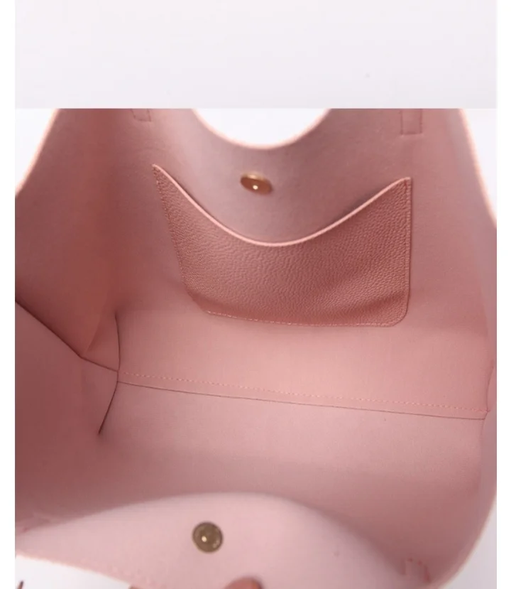 Wholesale Factory Price Reversible stripe genuine Leather Handbag for lady tote bag