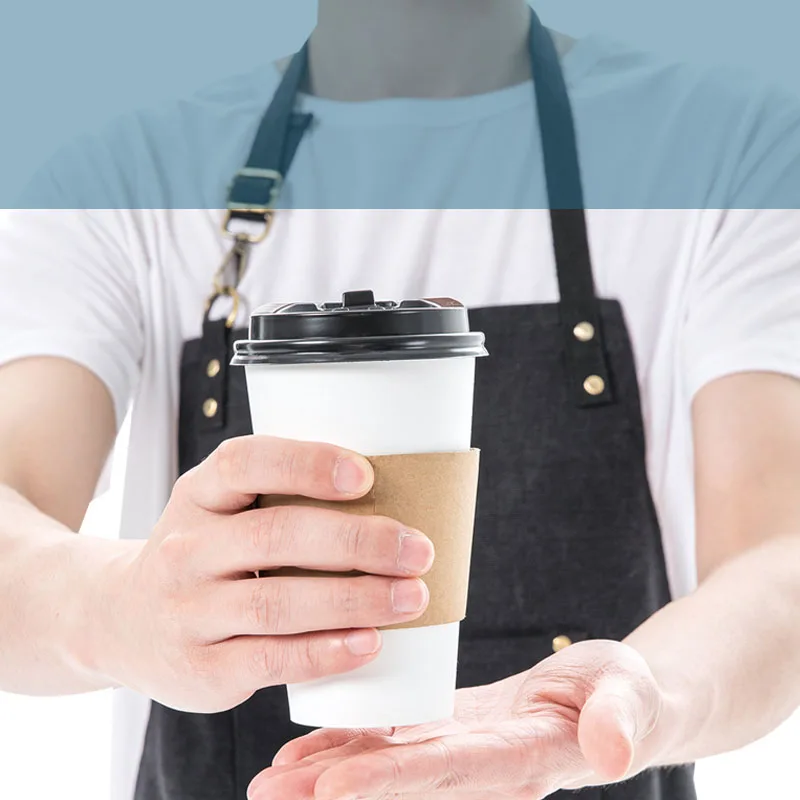 8/14/16/22 oz Customized Logo Eco-friendly 100 pieces PE coated tea Paper cup wholesale disposable coffee paper cups with Lid