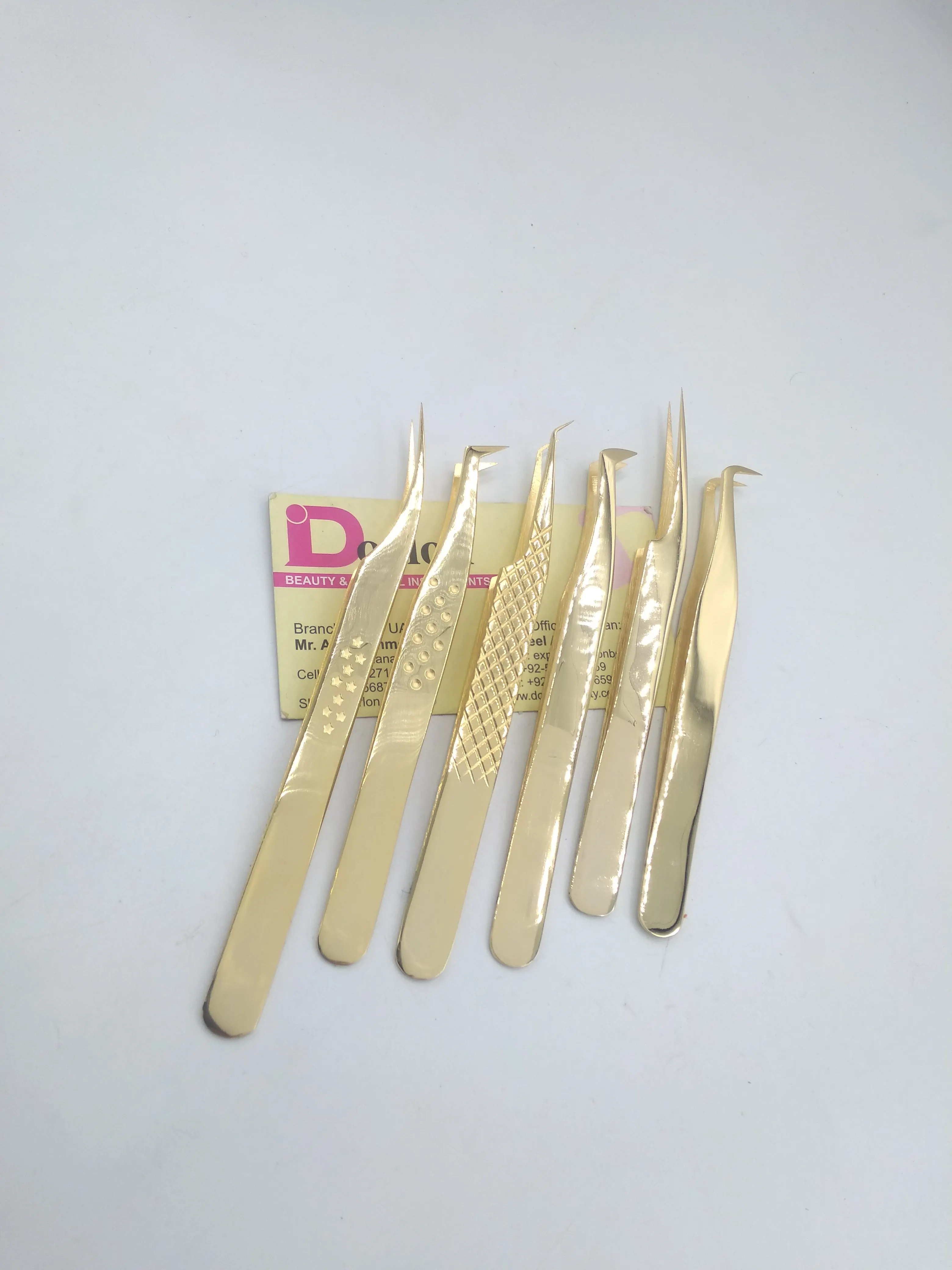 Оптовая продажа позолоченный японский Пинцет для наращивания ресниц