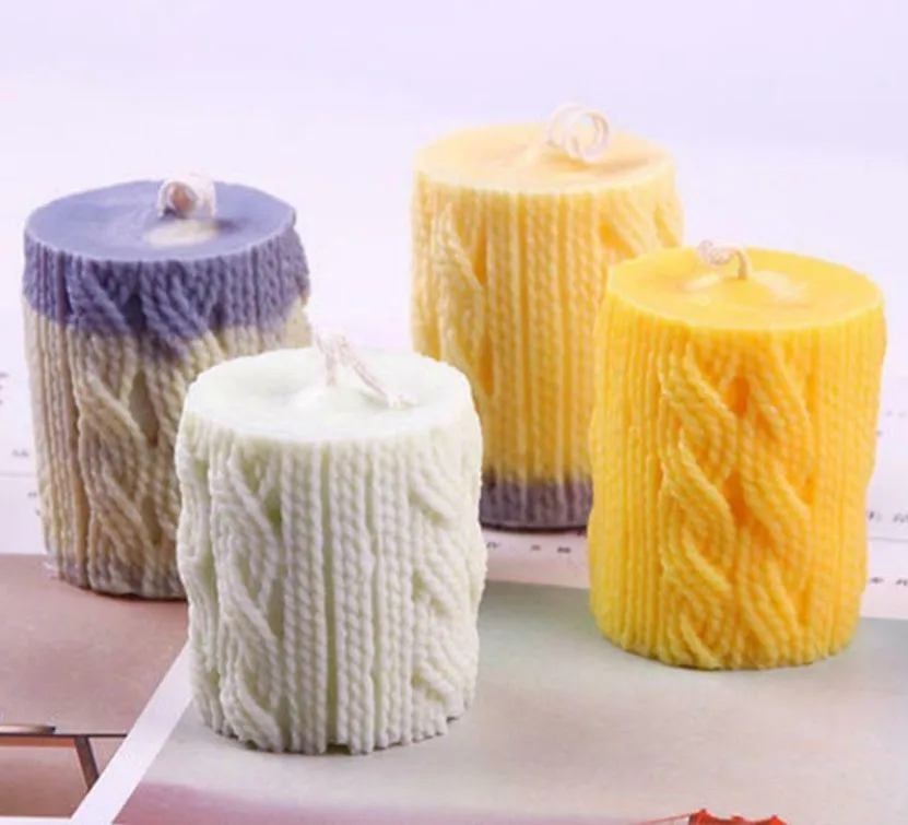 
Boutique 3D pillar silicone candle mold soap mud making cake chocolate decoration DIY mold wholesale 