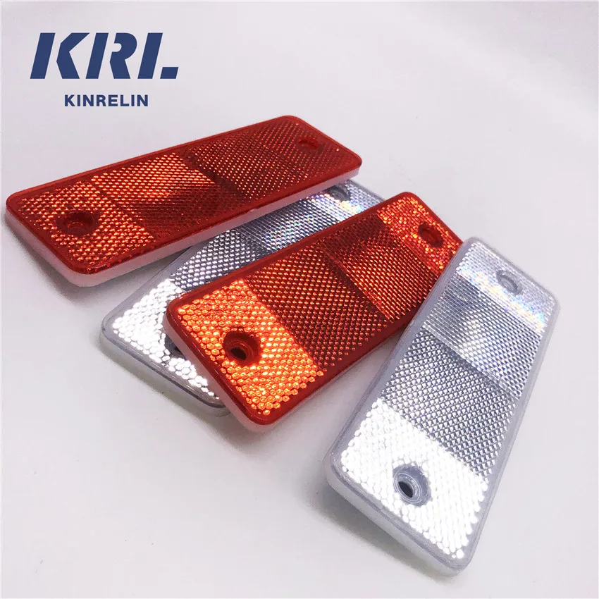 Warning Rectangular Trailer Truck Light Reflectors Adhesive Light Mount Sticker