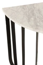 Halfmoon Marble Console Table Semicircular Marble Top and Iron Frame Console Table New Design Wholesale Console Table