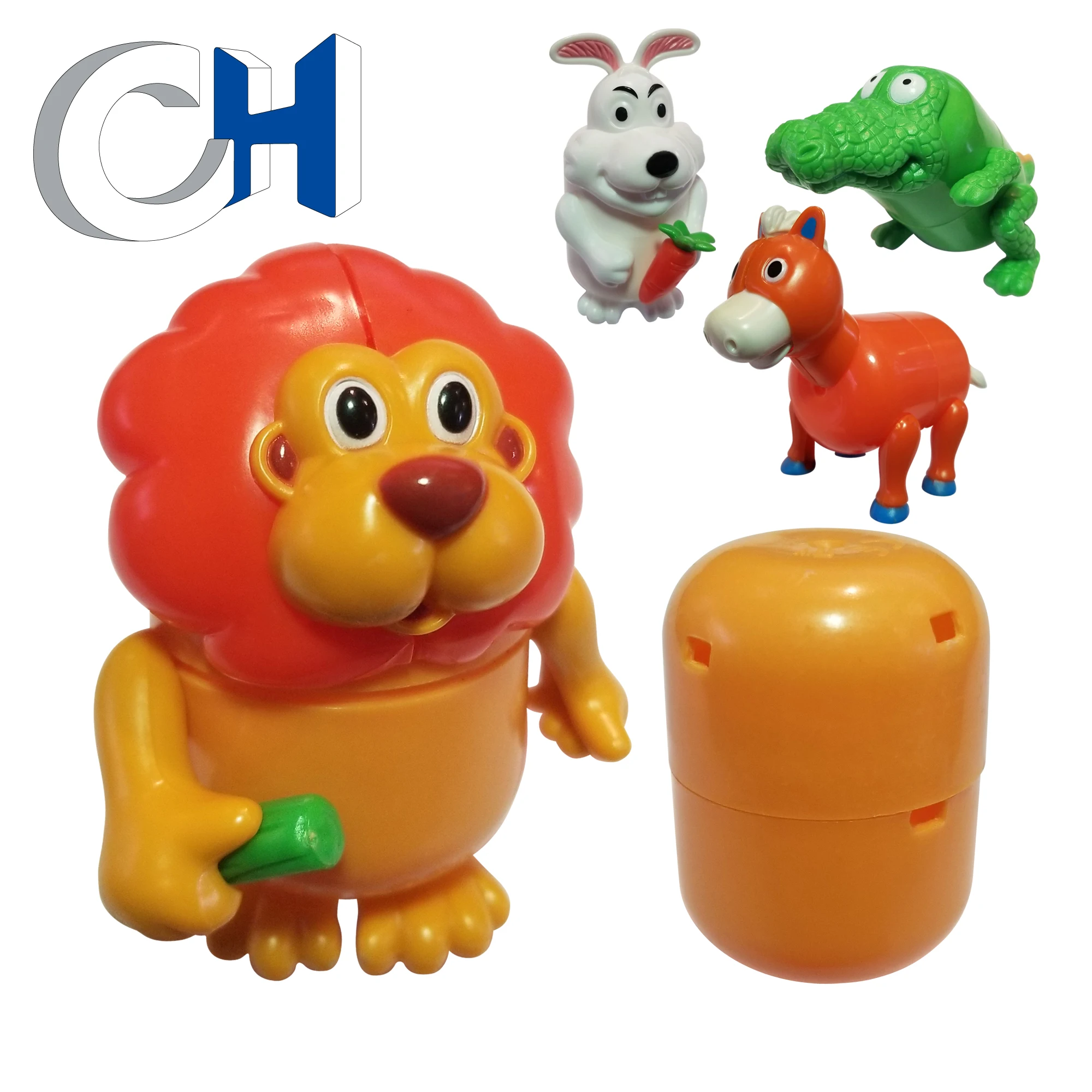 Factory price Funny Multicolor plastic Animal toys in capsule
