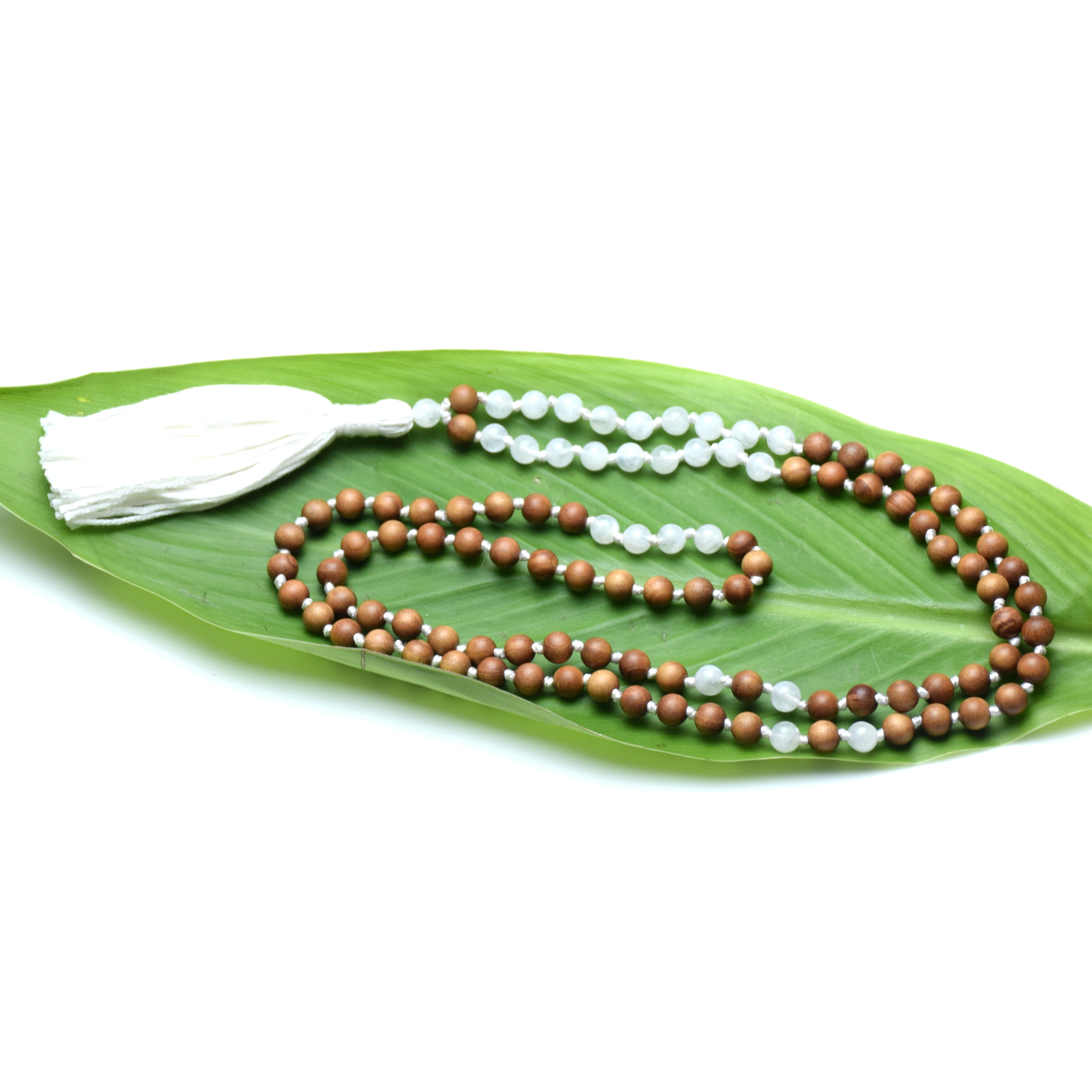 6 mm sandalwood mala beads prayer mala Gemstone mala