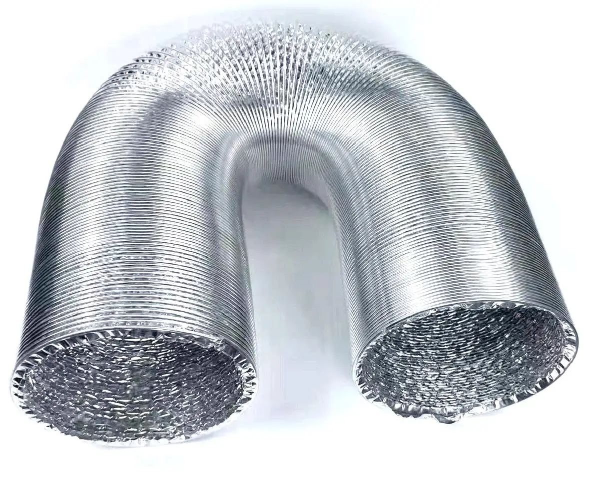 8ft Non-insulated aluminium flexible duct connector flexible air ducts with double aluminum foil