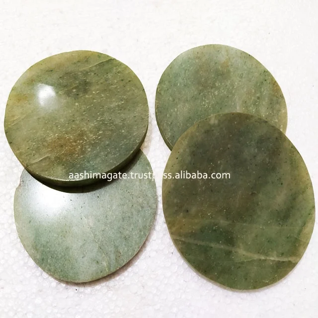 Green Jade Agate Coasters Slices With Rough Edge Natural Stones Crystal Crafts Kitchen Accessories Reiki Rocks Gift Gem Coasters