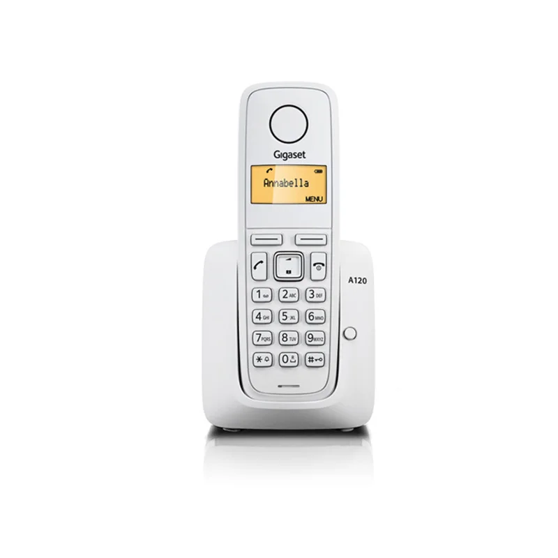  Телефон с 25 последними цифрами и 50 адресными записями GIGASET DECT A120-черный белый