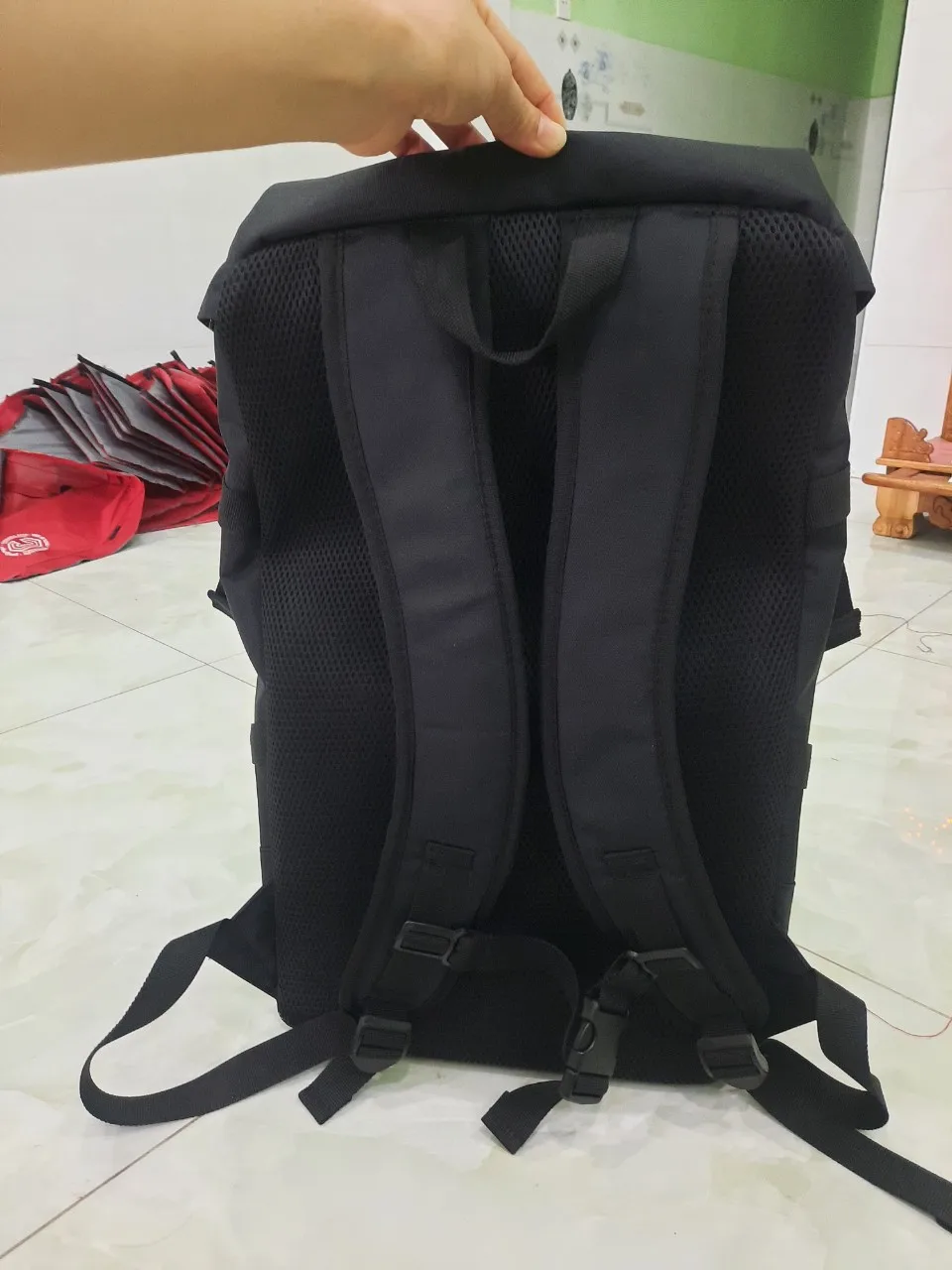 Рюкзак для ноутбука 900D из полиэстера черного цвета с логотипом на заказ деловой дорожный нейлоновый водонепроницаемый рюкзак