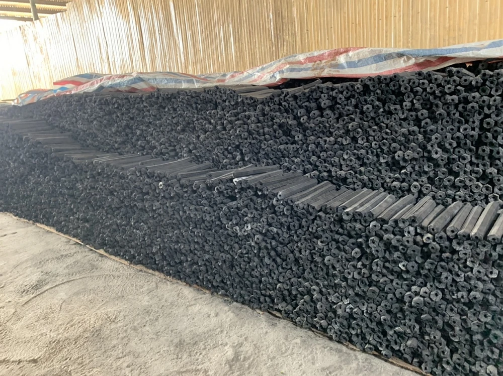 
Eco Friendly Smokeless Barbecue Hardwood Sawdust Briquette Hexagon Charcoal from Vietnam 