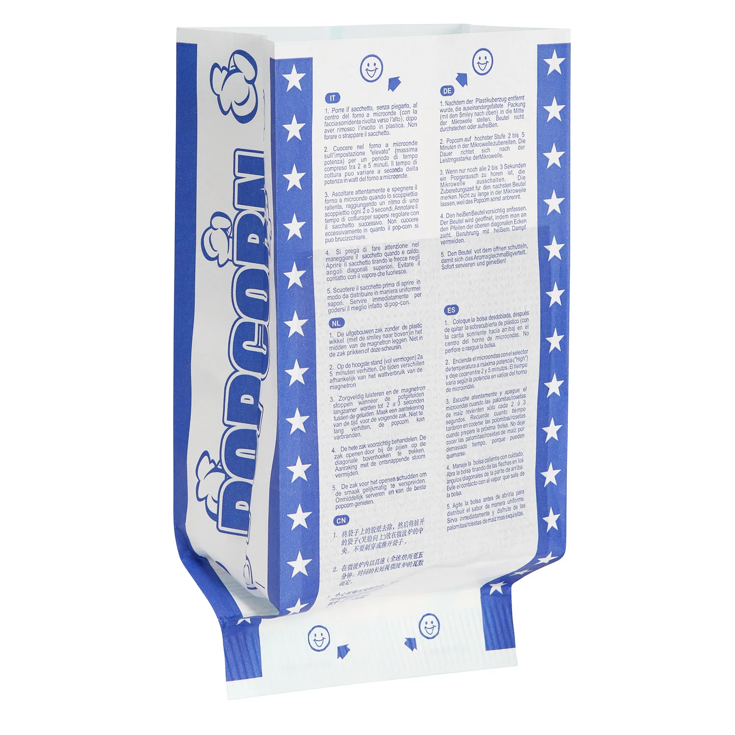 Высокое качество оптовая продажа складывающаяся герметичная пленка для пищевых продуктов с отражающей пленкой пакет приготовления попкорна в микроволновой печи