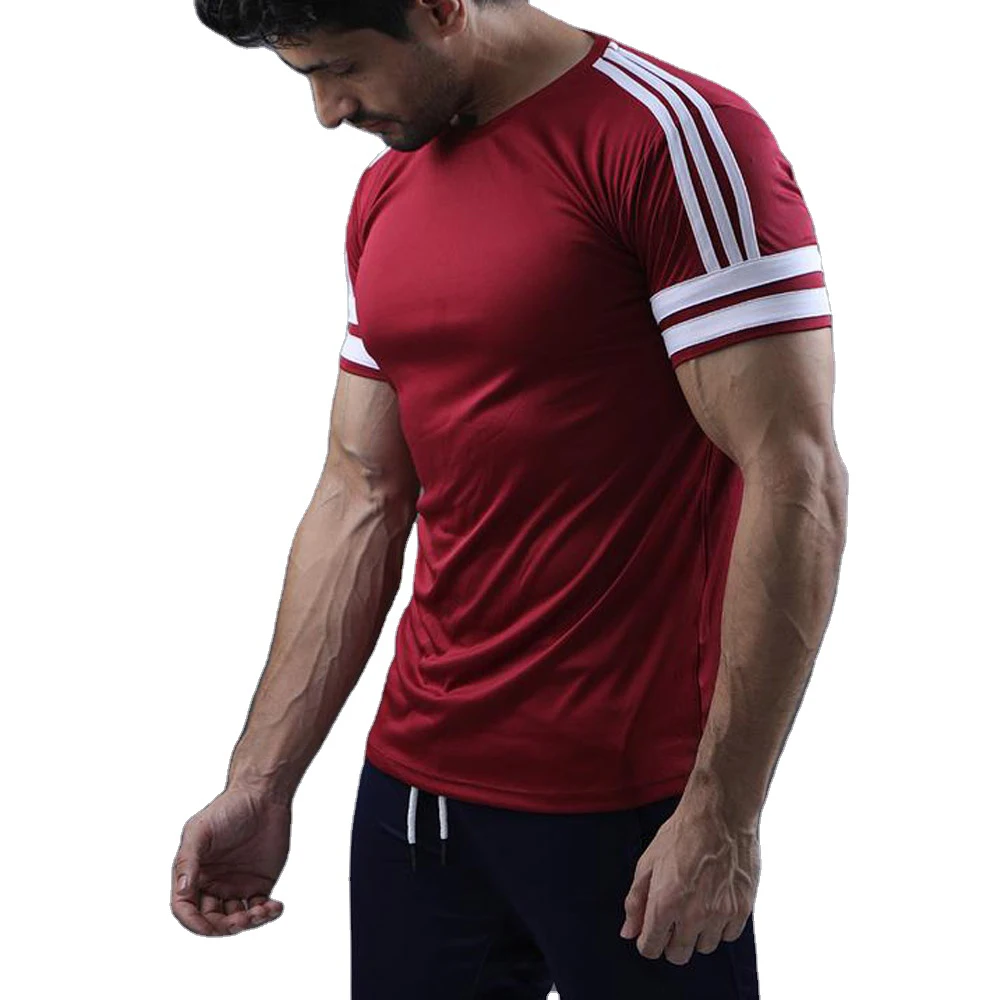 Wholesale Best Product Men Plain T Shirts Basic Tee Shirt V Shaped Neck/Muscle Fit 2021