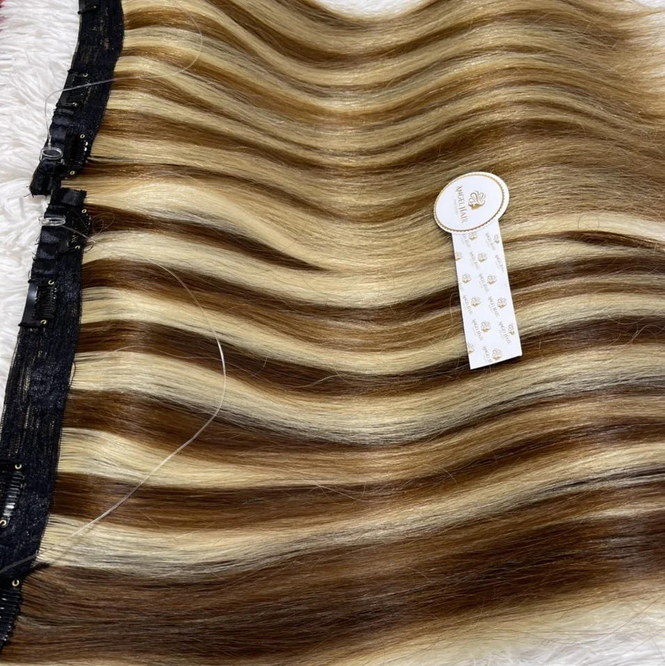 Clip Hair Extension 100% Human Natural Hair Halo Clip in