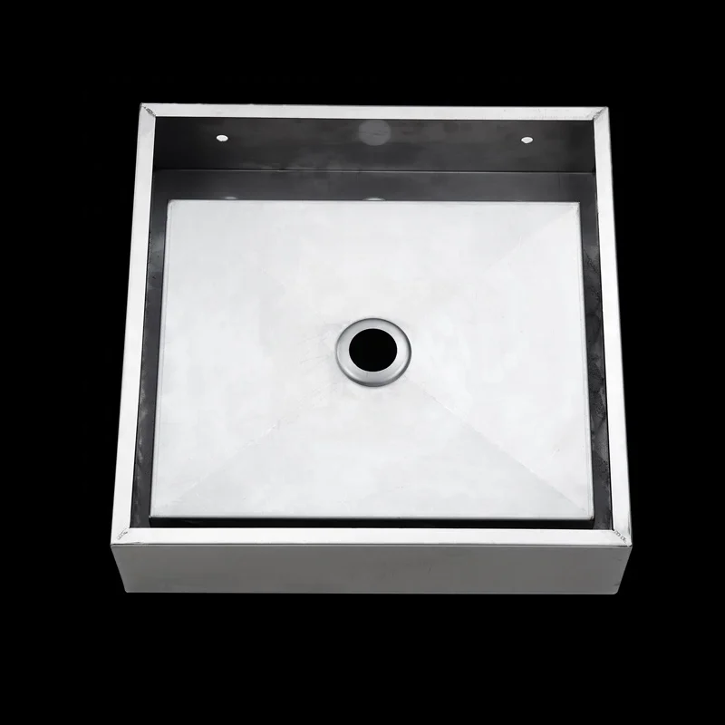 Factory Custom Design Commercial Wall Hung Stainless Steel Washing Basin For Bathroom Hotel