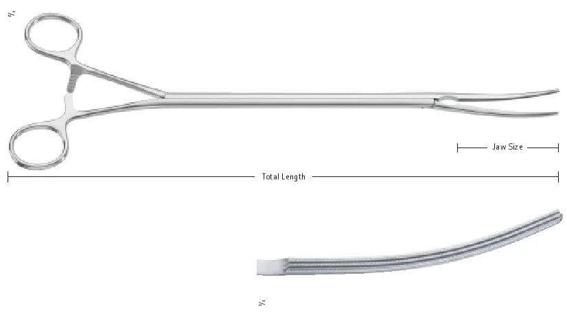 
stainless steel debakey arotic clamp 