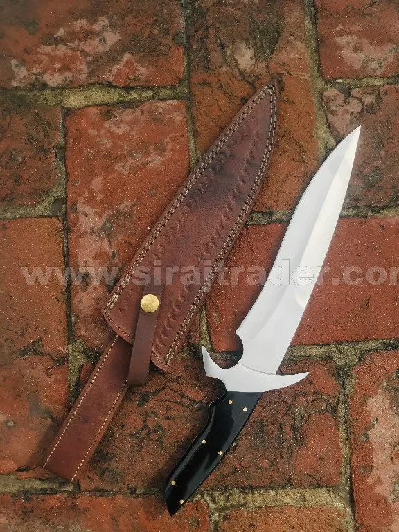 Handmade D2 steel Bowie Knife Handle Material Micarta