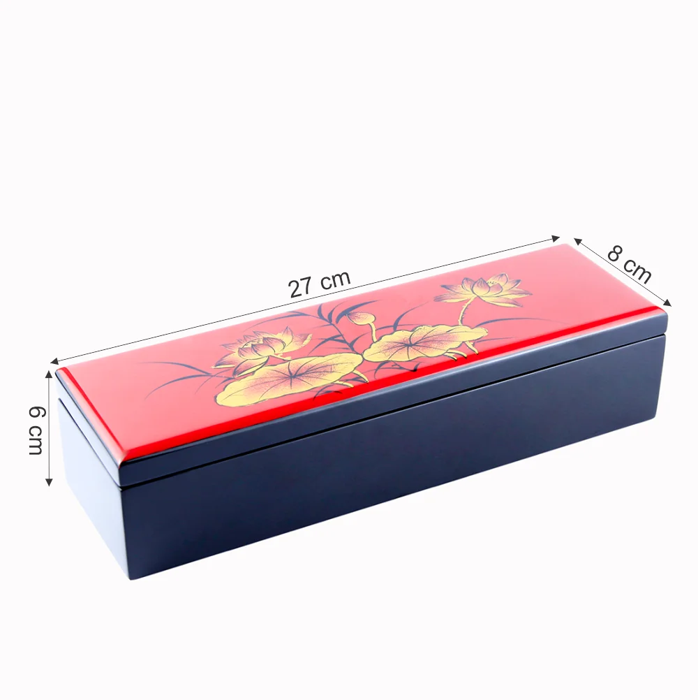 Top Selling Golden Design Sale Custom High Quality Wooden Lacquer Box Rectangle Storage Box