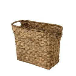 Natural Woven Water Hyacinth Deep Rectangle Storage Basket - Water Hyacinth Wicker Kitchen Storage Food Storage Laundry Baskets