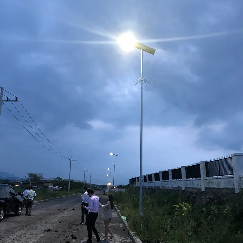 All in one integrated solar led street light 80w