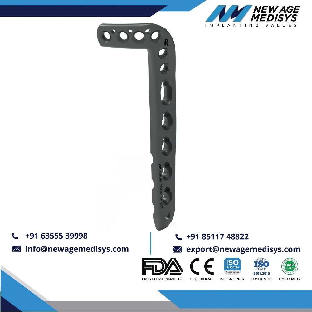 
Orthopedic Mentor Implants Replacement Bone locking plate Titanium Anterolateral Distal Tibia Plate 3.5mm Titanium CE ISO Marked 