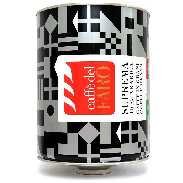 
Suprema 100% Arabica Caffe del Faro professional wholesale roasted coffee beans 3 kg tank blend 