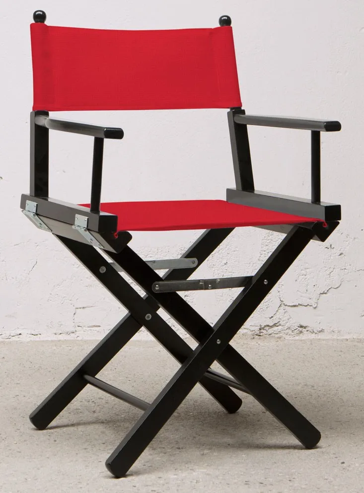 RED FABRIC DIRECTOR P FOLDING CHAIR