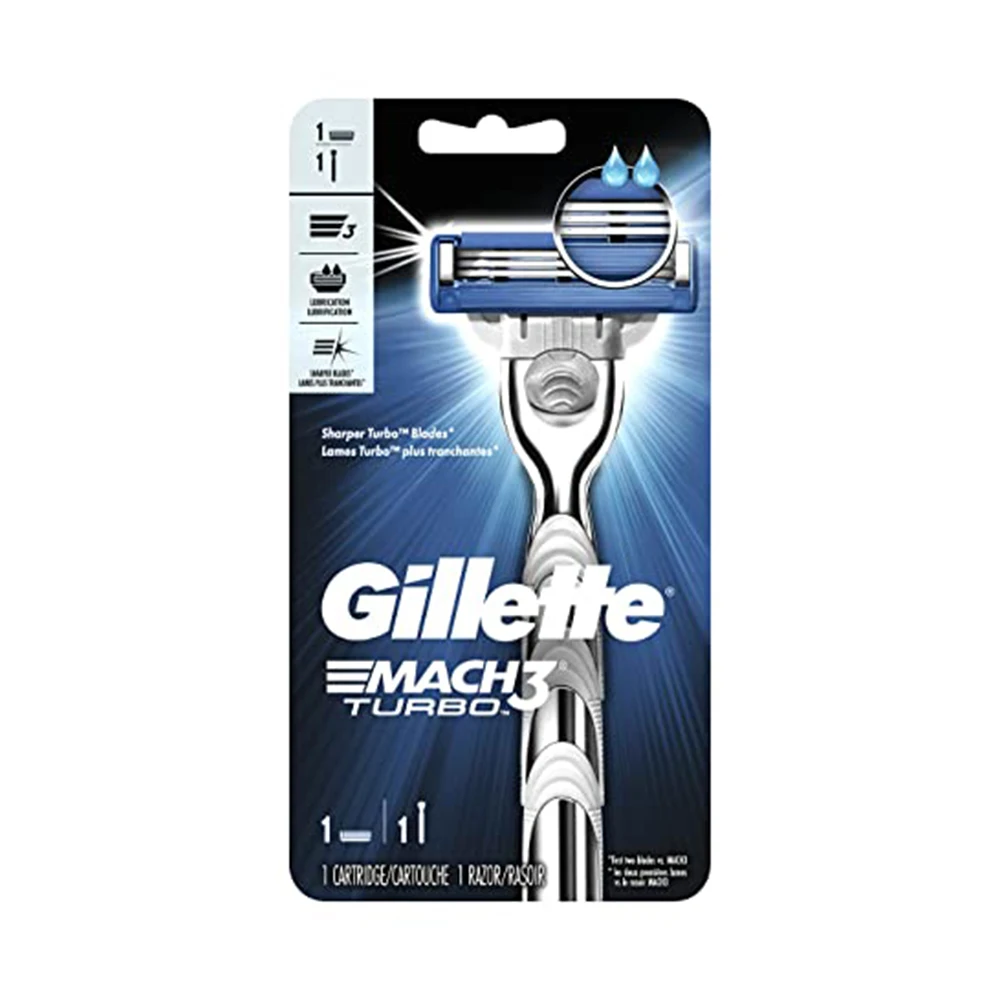 Gillette Mach3 Turbo 3D-набор с бритвенной ручкой + 12 лезвий