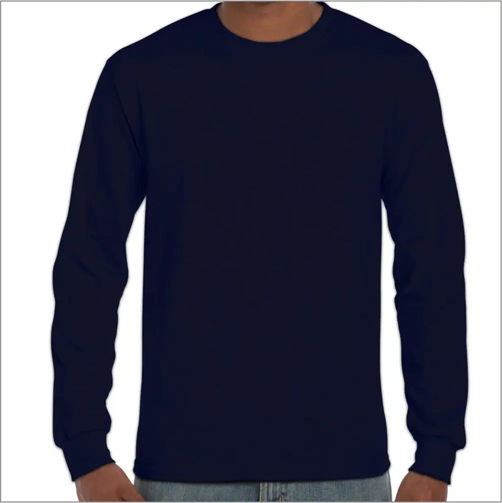 Plain  long sleeve unisex men t shirt with logo custom print men quick dry long sleeve t-shirt