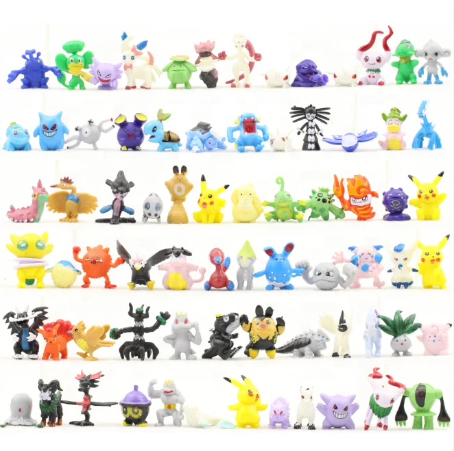 Wholesale 144pcs/A Set Good Quality 2-3cm Mini Child Toy Gift Pvc Cartoon Action Figure Pokemans Go For Kids Pokemon Figure Set