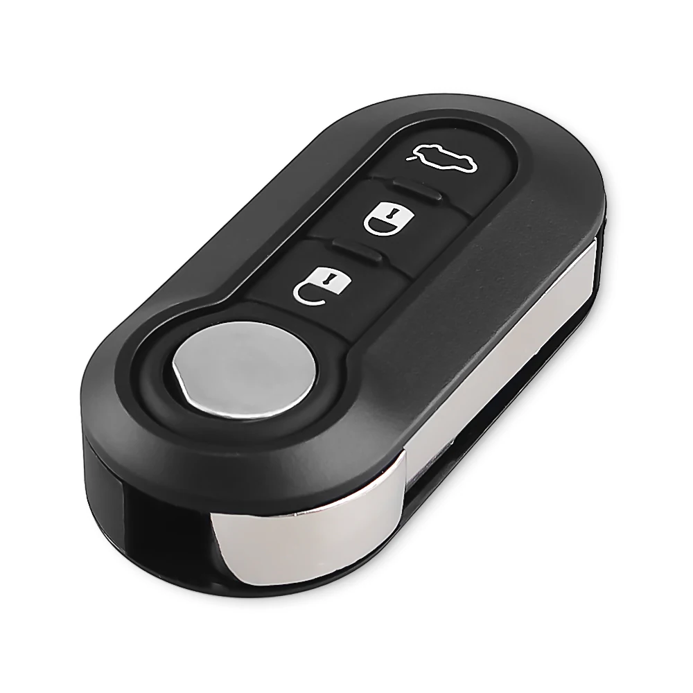 KEYYOU 3 Buttons Flip Folding Car Key Shell for FIAT 500 Panda Punto Bravo Ducato Stilo Remote Auto Key Pad Case Cover Fob SIP22