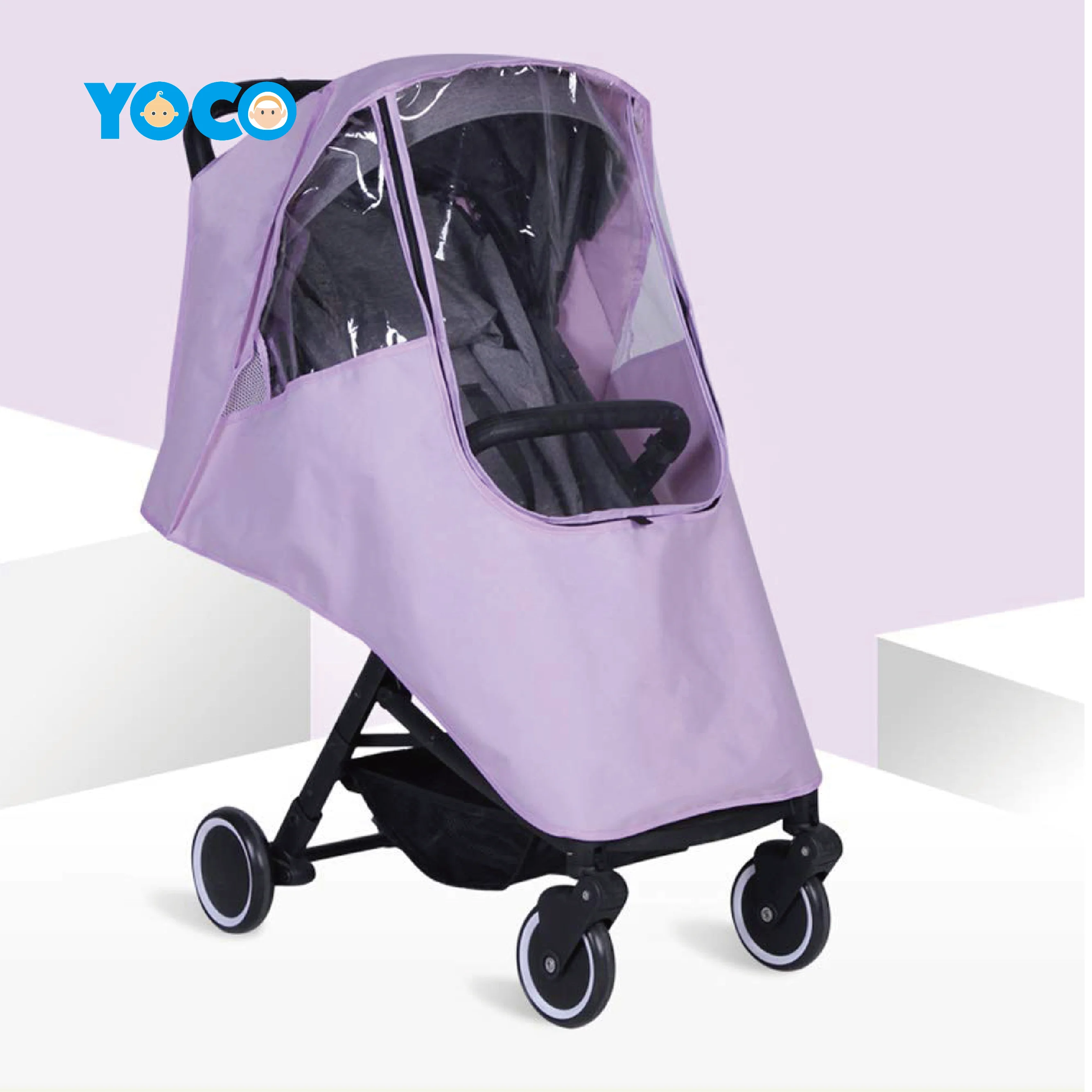 Durable Stroller Rain Cover Universal size for Baby Travel Weather Shield Windproof Waterproof Protect from Dust Snow
