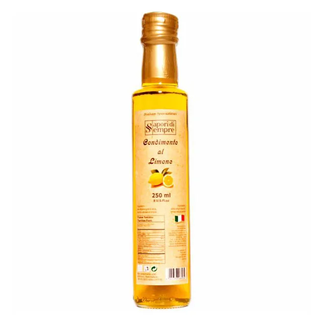 #DELIKATESSE Top Quality | Made in Italy | Lemon flavored EXTRA VIRGIN OLIVE OIL | Condiment - Seasoning |  250ml.