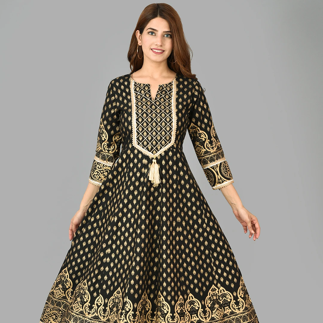 Beautiful Anarkali Dress For Women Rayon kurtis Indian Anarkali Office Wear Dress