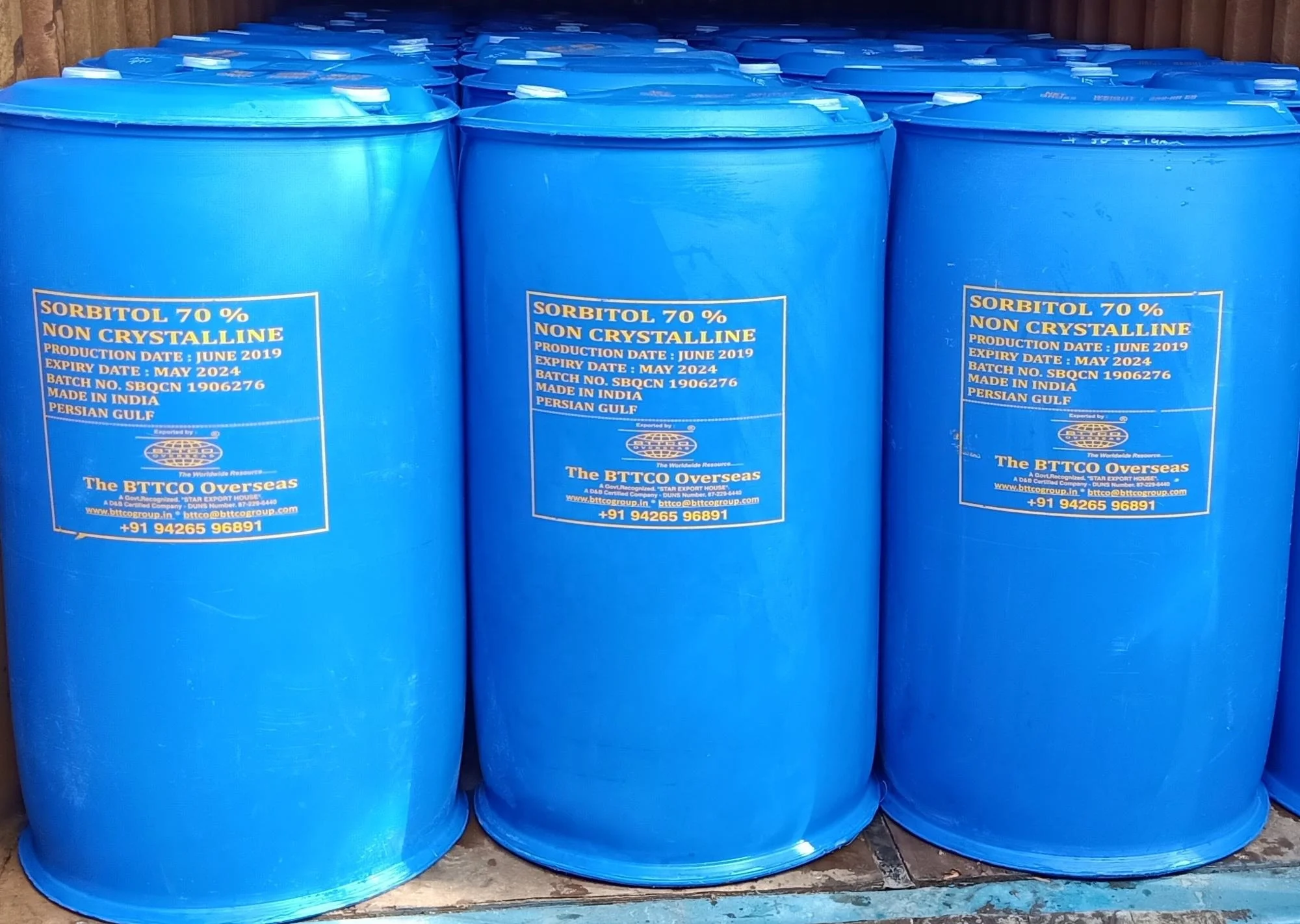 Sorbitol 70% liquid Food Additives export