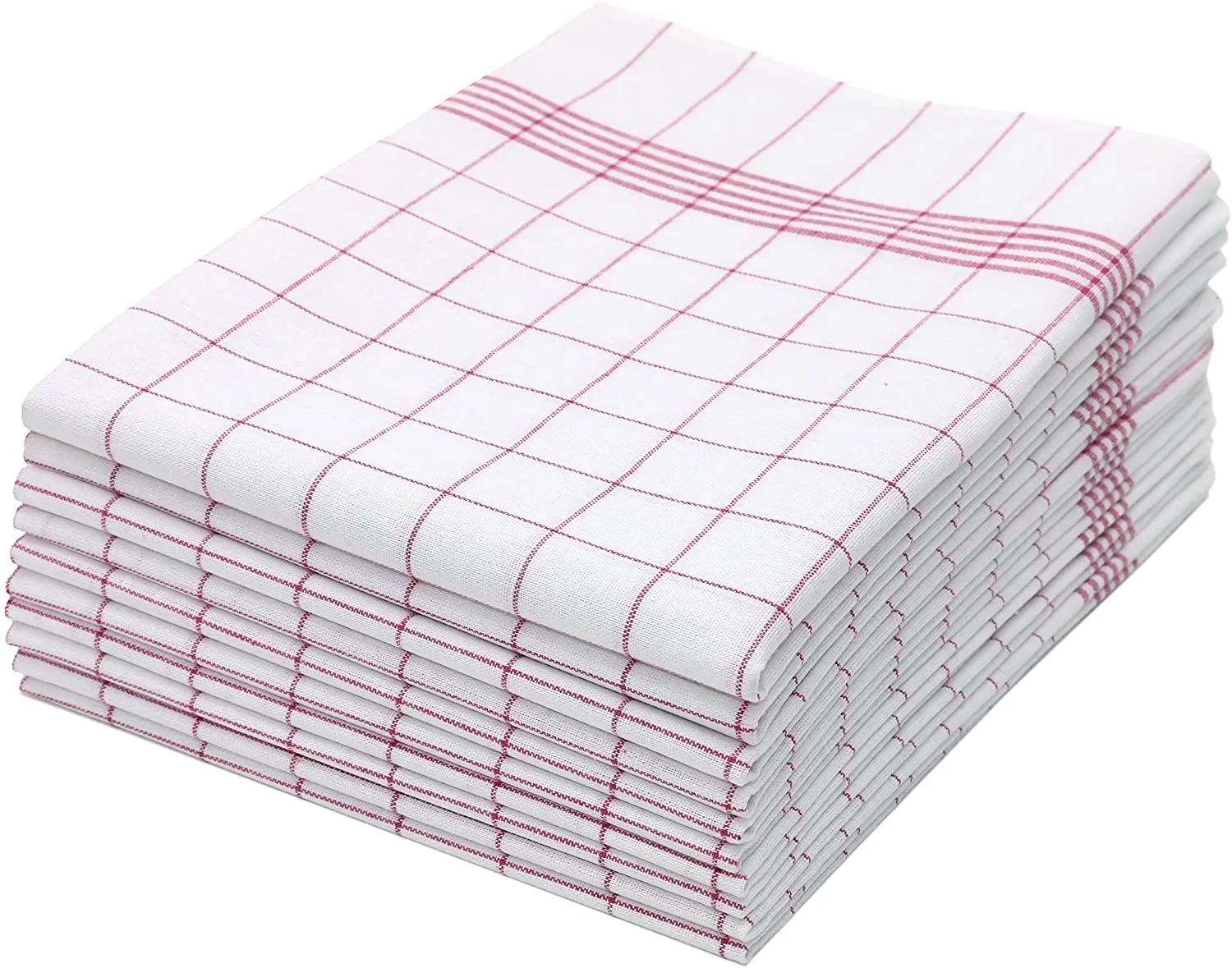 BTI Hot Sale Check Kitchen Towels Custom Design 100% Cotton Linen Yarn Dyed Check Tea Towel