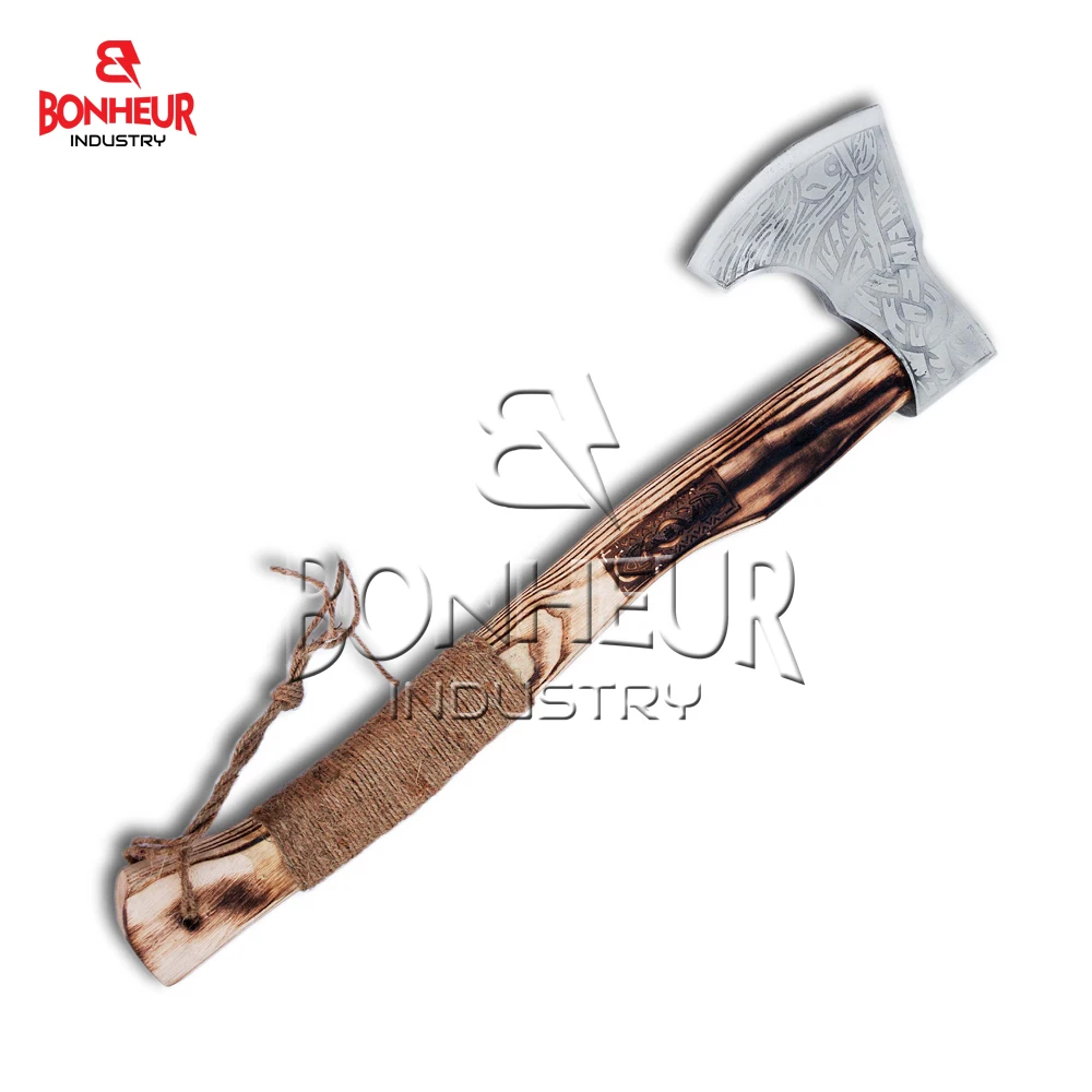 Top Quality Handmade Axe Wood Cutting Axe Tomahawk Axe With Leather Sheath