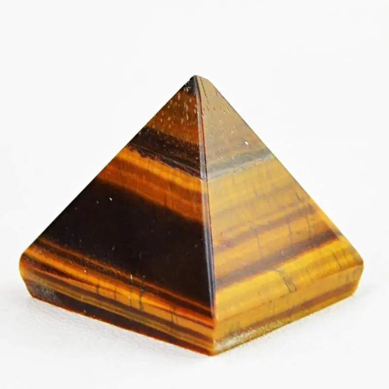 Trendy Spiritual Crystal Gemstone Tiger Eye Pyramids for Stress Relieving and Meditation Use at Best Prices