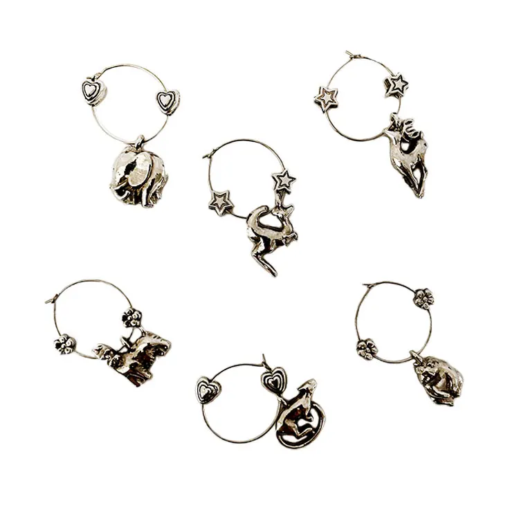 Набор подвесок для украшения Винных Бокалов в виде милых животных