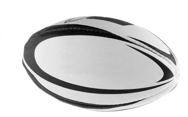 white modern rugby ball