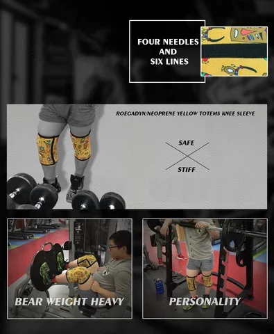 Сублимированный бандаж на колено для тяжелой атлетики, неопреновый фитнес-наколенник 7 мм, защитный наколенник, компрессионный наколенник Powerlifting