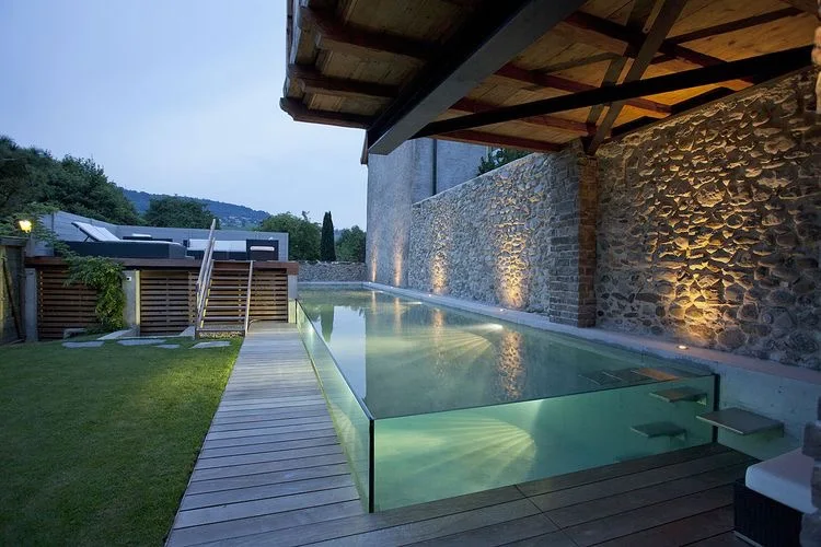 & diving acrylic fibreglass transparent 6m rectangular above ground swimming pool 1